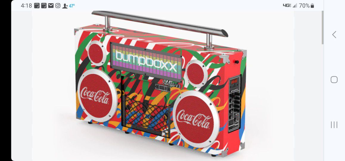 New In Box Coca Cola Bumpboxx Freestyle 