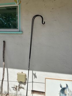 Tall Black Metal Shepherd's Hook