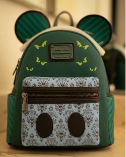 Disney Parks Haunted Mansion Loungefly Mini Backpack  50th Anniversary Edition
