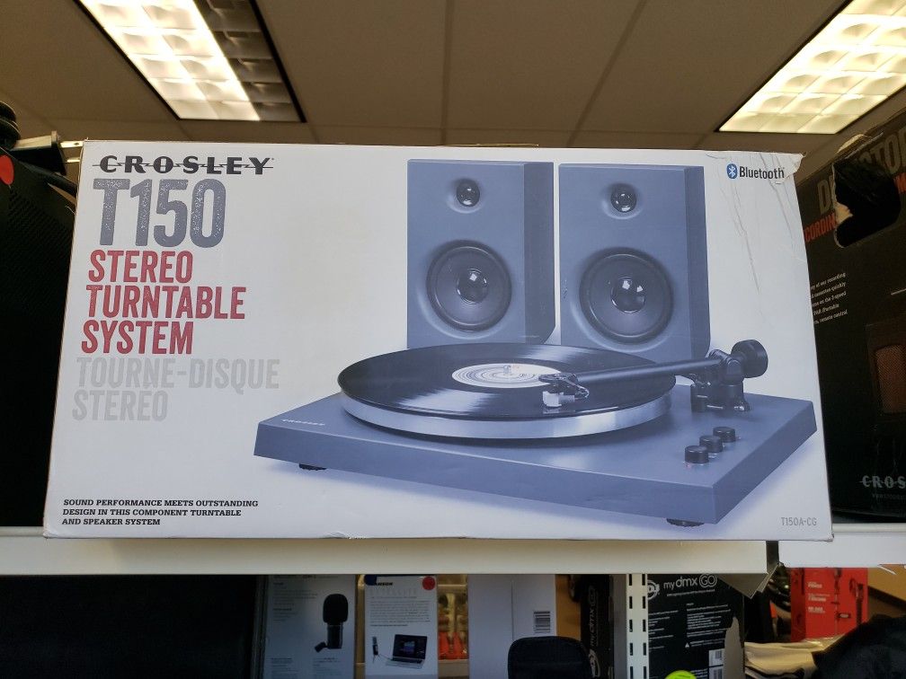 NEW Crosley T150 Stereo Turntable System T150A-CG