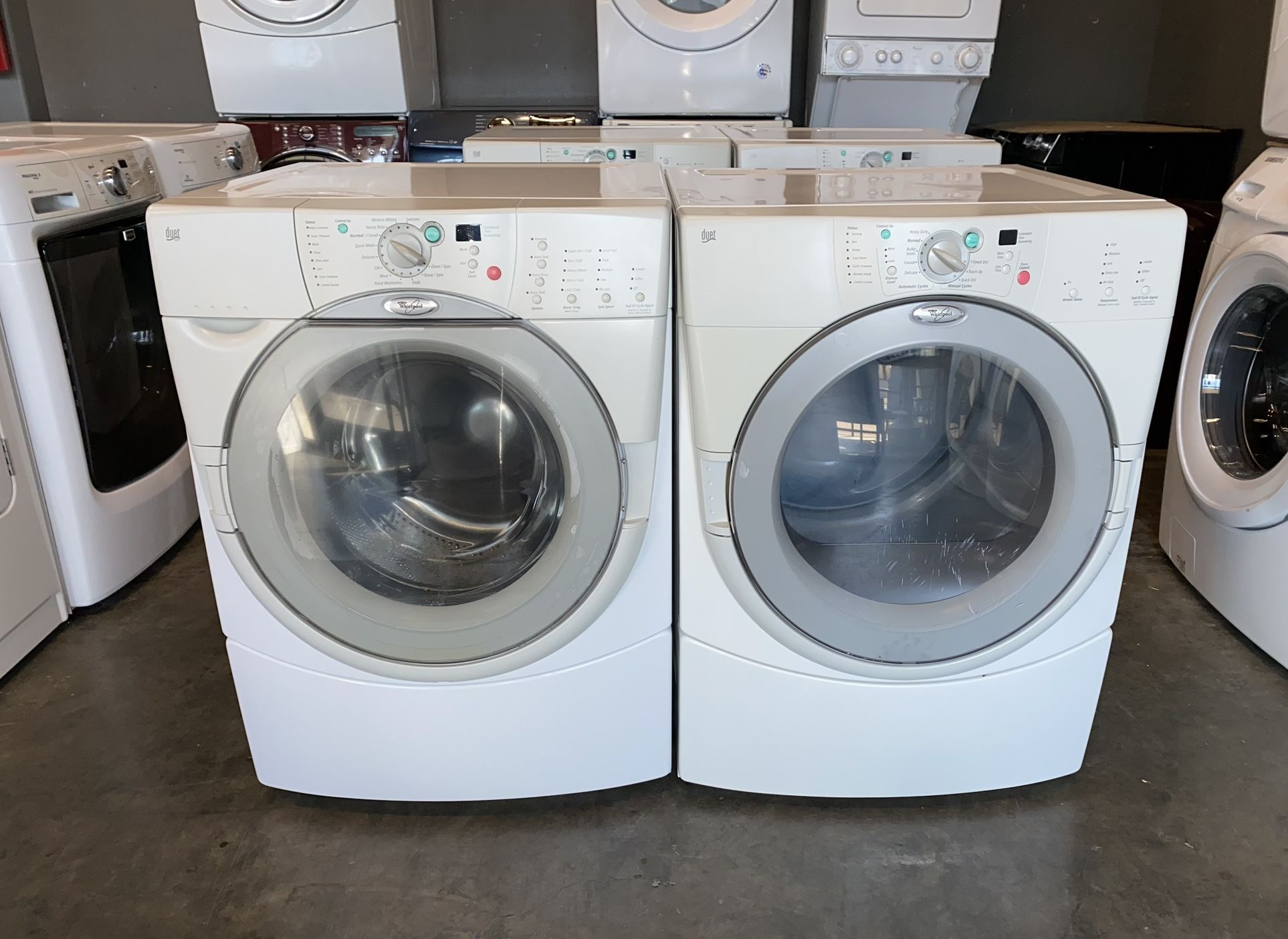 WHIRLPOOL XL CAPACITY WASHER DRYER ELECTRIC SET 