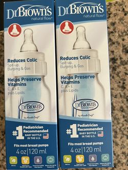 Two Brand NEW Dr.Brown Feeding Bottle 4oz 