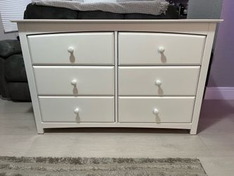 White Dresser- Storkcraft Kenton 6 Drawer Double Dresser