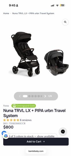 Brand new stroller and car seat, the box has never been open.