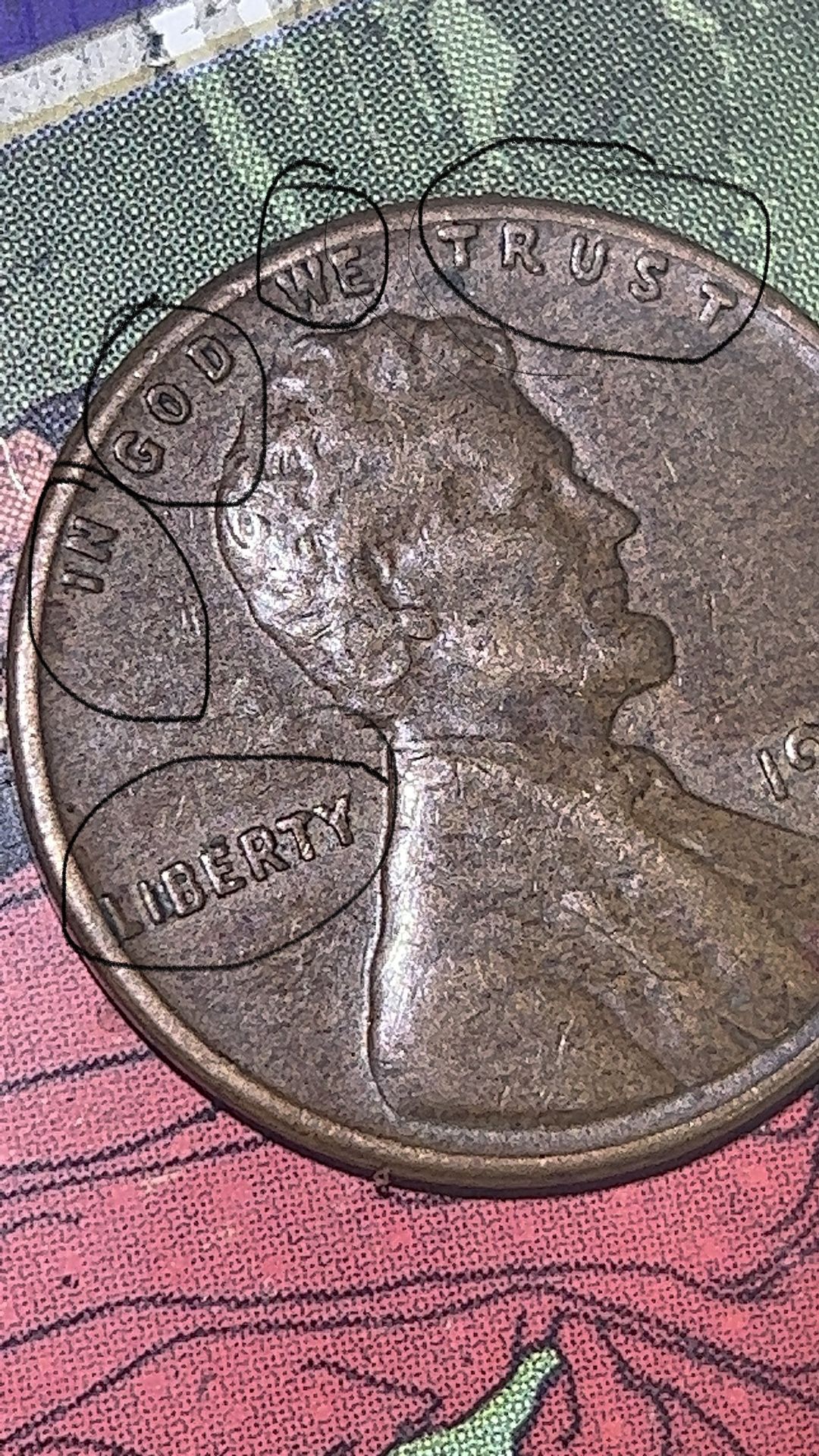 Large Date 1960 D Mint Mark With Doubling Errors