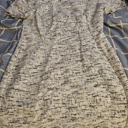 NEW Calvin Klein white and black tweed dress- $75