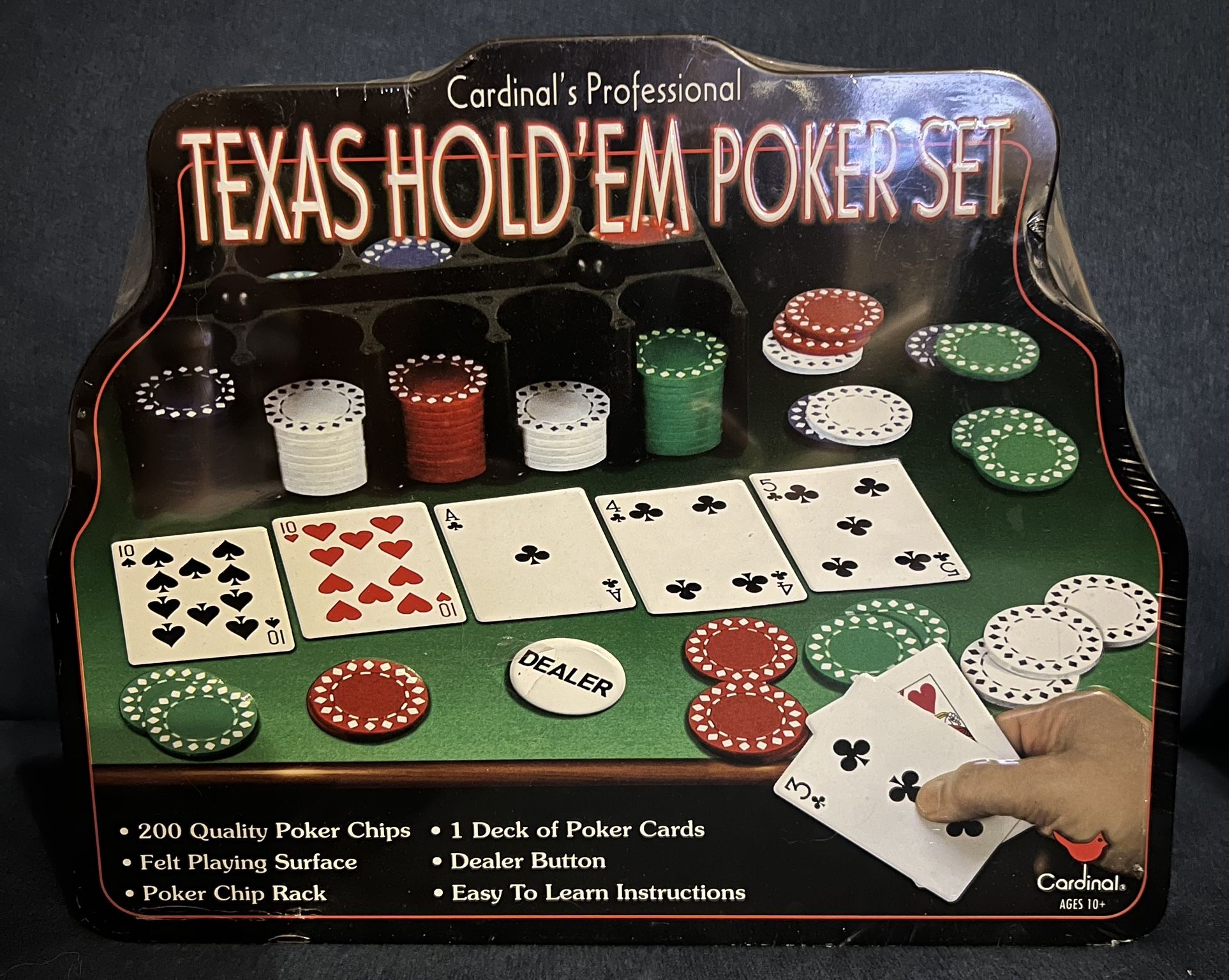 NEW Vintage 2003 Cardinal’s Professional Texas Hold’em Poker Set