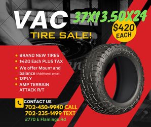 BRAND NEW TIRES IN STOCK 37X13.50X24