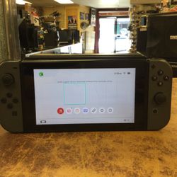 Dark Grey Nintendo Switch W/Grip Holder 