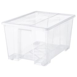 Clear Plastic Storage Bin 31*221/2*17 inches 34 gallon