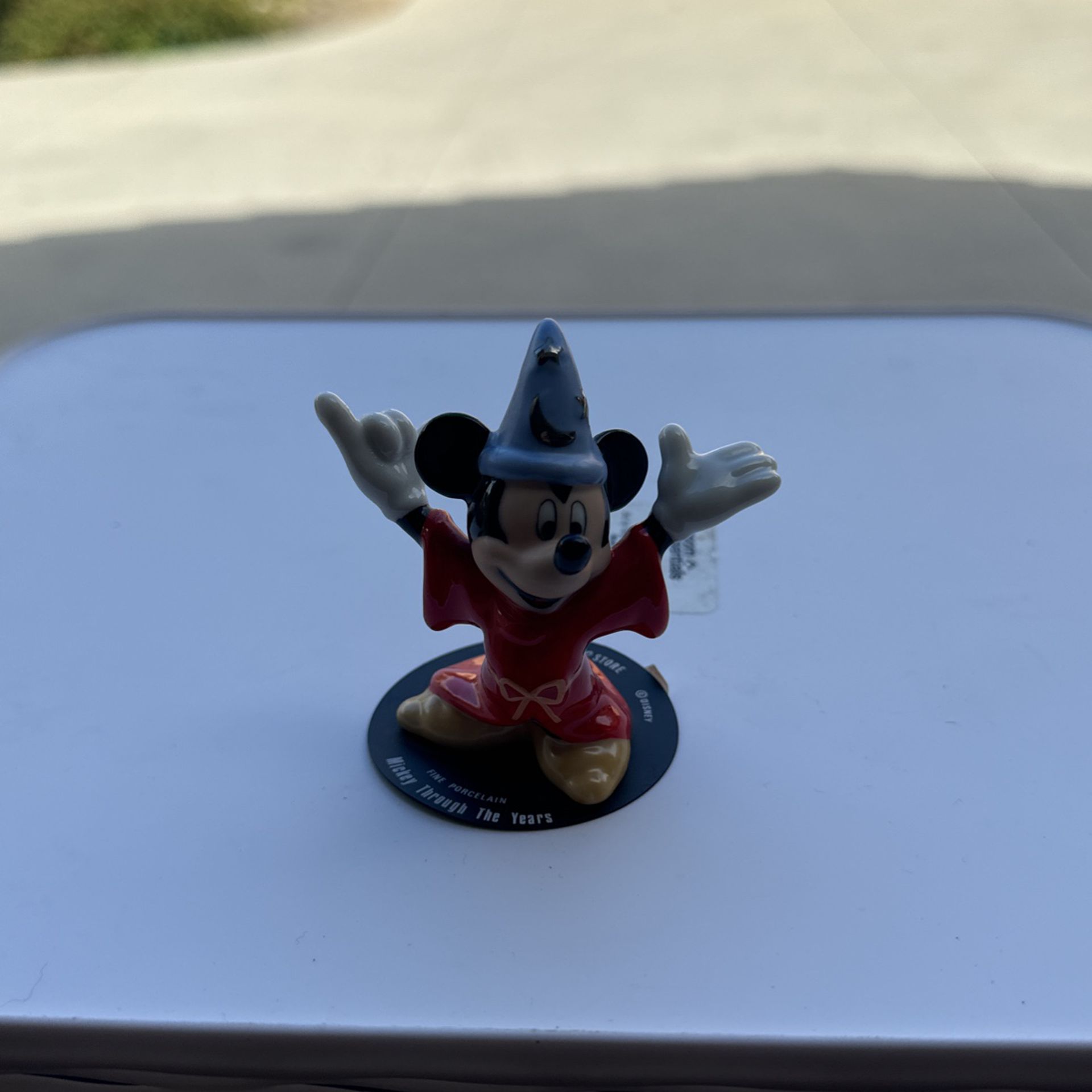 Vintage Disney Store Sorcerer Mickey Fine Porcelain Figure 2.5” Mickey Through The Years