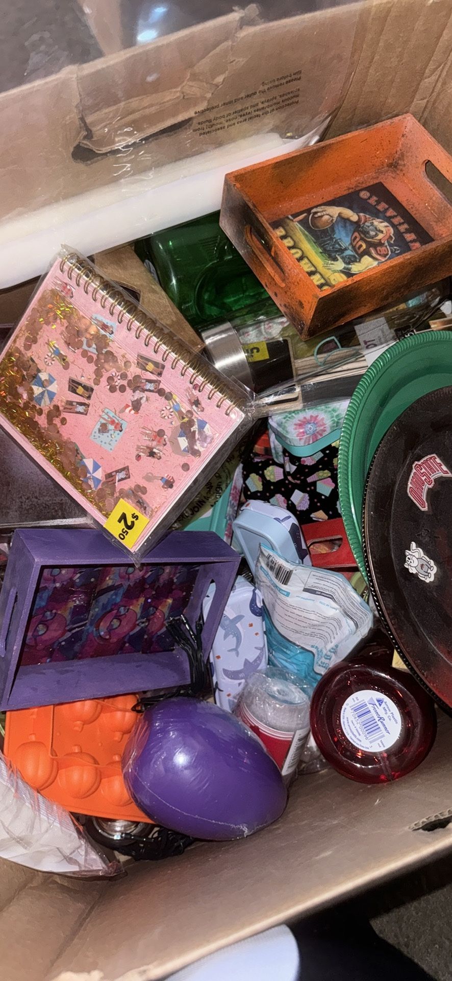 A Box Of Random Arts And Craft Supplies