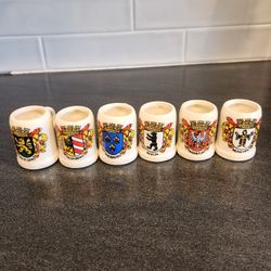 Vintage Germany Miniature Beer Stein Shot Glasses