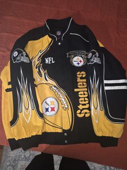 Vintage PITTSBURGH STEELERS Official NFL Racing Jacket: (Size 4XL)