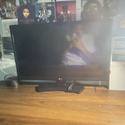 24 Inch LG Monitor w/ Remote And Power Cords 