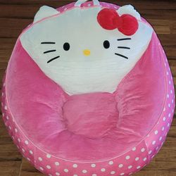 Hello Kitty Kids' Compressed Foam Bean Bag Chair, Pink