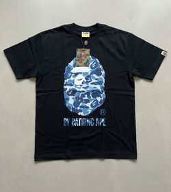 BAPE By Bathing Ape Black And Blue Camo Graphic Tee Size Small