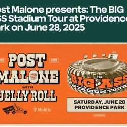 2 FloorTickets To Post Malone and Jelly Roll- Portland Providence Park