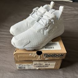 Reebok White Fury Lite Sneakers Size 8