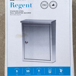 ARCHITECTURAL MAILBOXES Regent Stainless Steel Locking Wall Mount Mailbox