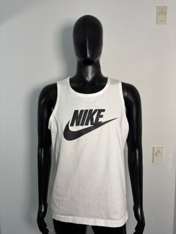 Nike Futura Swoosh Logo Men’s Running Workout Tank Top (White / Large)