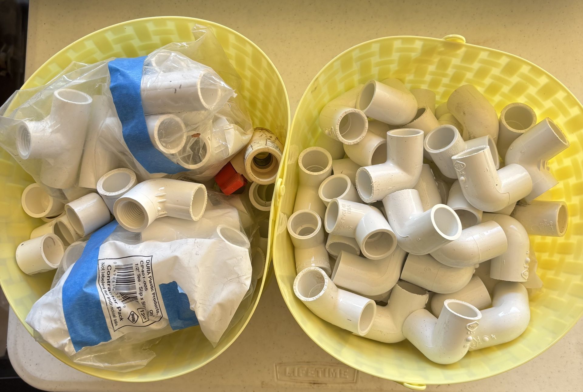 Assorted 1/2 Inch Sch 40 PVC Couplings