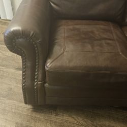Brown Leather Couches X 2