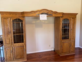 Oak wall unit