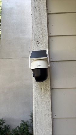 AOSU Solar Camera Security Outdoor - 100% Wire-Free Security Cameras Wireless Outdoor for Home Surveillance with Fixed Solar Panel, 360° Panoramic Vie