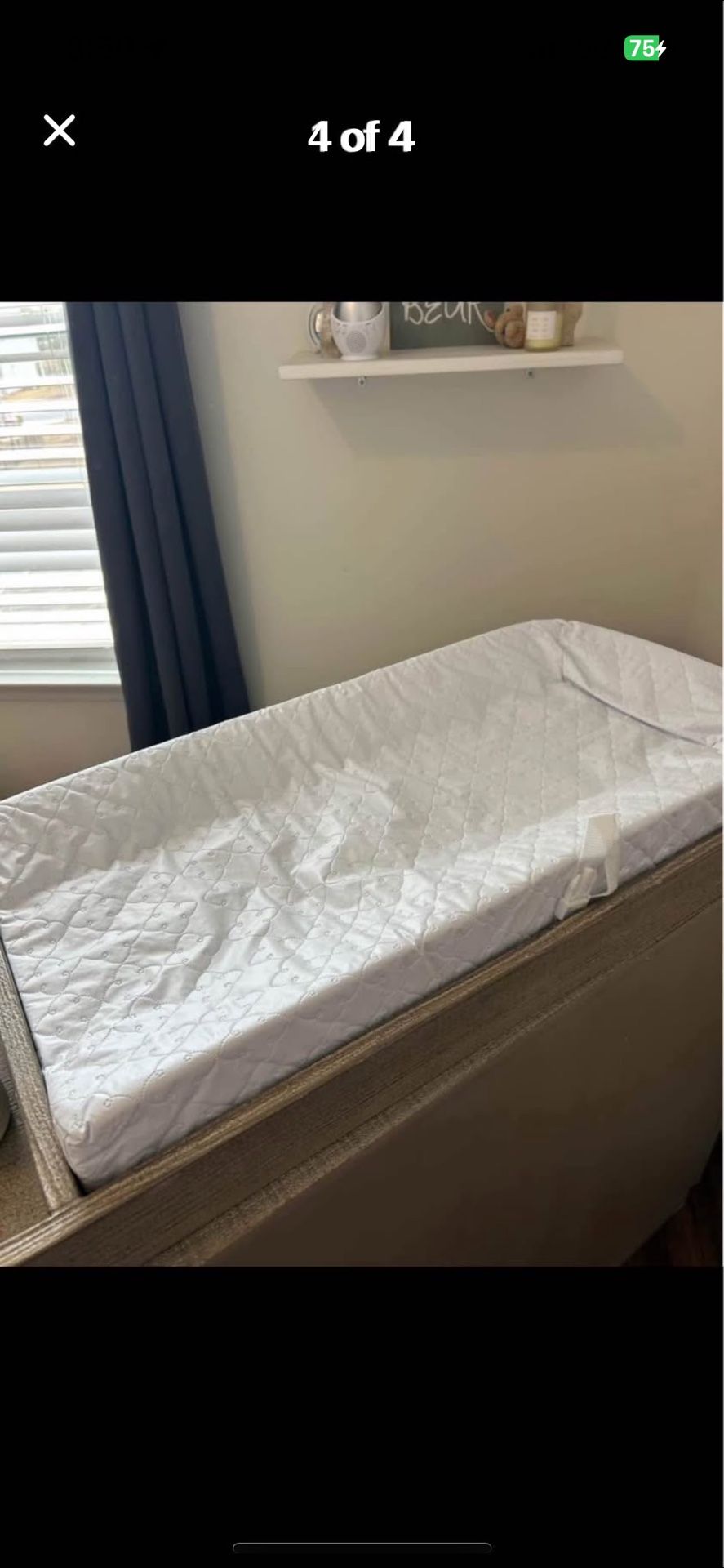 Restoration Hardware Bennett Wide Dresser Topper/Changing Table