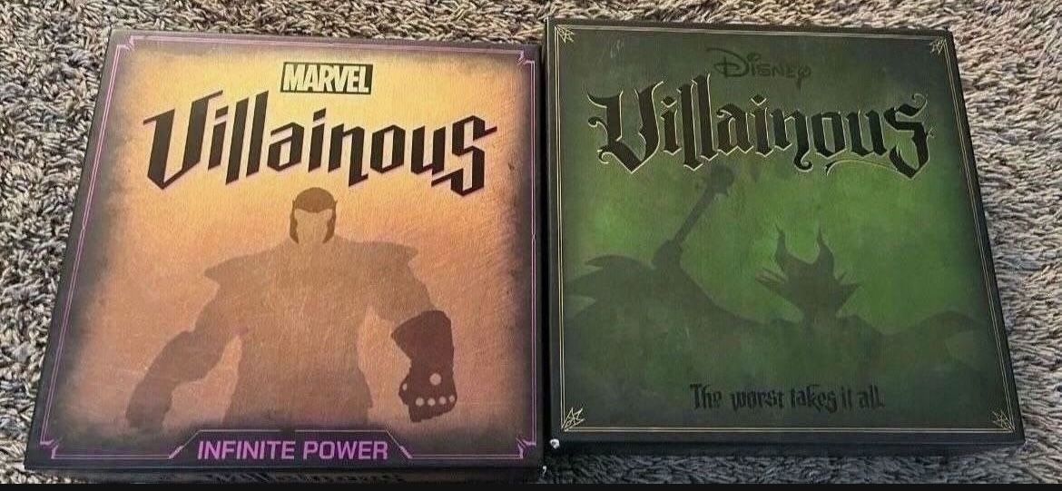Disney Villainous And Marvel Villainous Board Game Set