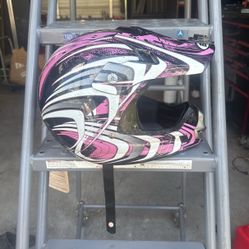 Medium Pink Motocross Helmet 