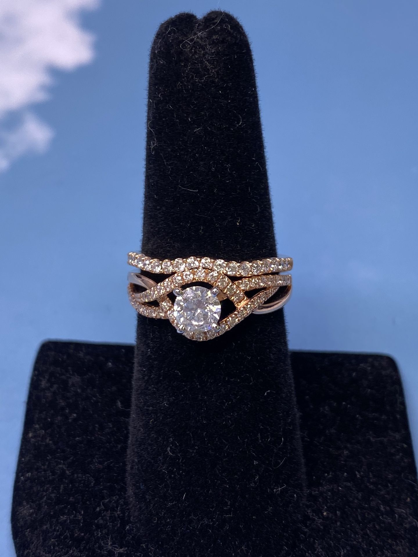 14k Diamond Wedding Set
