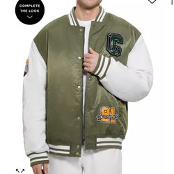 Green Guess Varsity Jacket