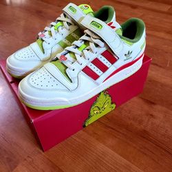 ~ADIDAS FORUM LOW THE GRINCH MEN SIZE 9 SIMI-NEW IN EXCELLENT CONDITION~