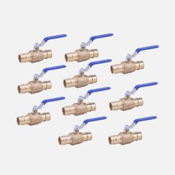 LD Valve-1/4 Turn Cold Expansion Pex A Ball Valve, 1/2-in Propex x 1/2-in Propex Brass Pex Shut Off Valve F1960 PEX-A Pipe (10-Pack)
