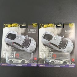 Hot Wheels Car Culture Slide Street 2 LB-WORKS LAMBORGHINI HURACAN Lot Of 2