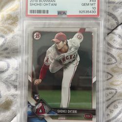 2018 Bowman Shohei Ohtani rookie  card   PSA 10