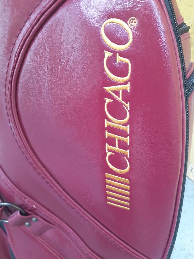 Chicago Golf Club Bag Leather Edition Maroon Cherry