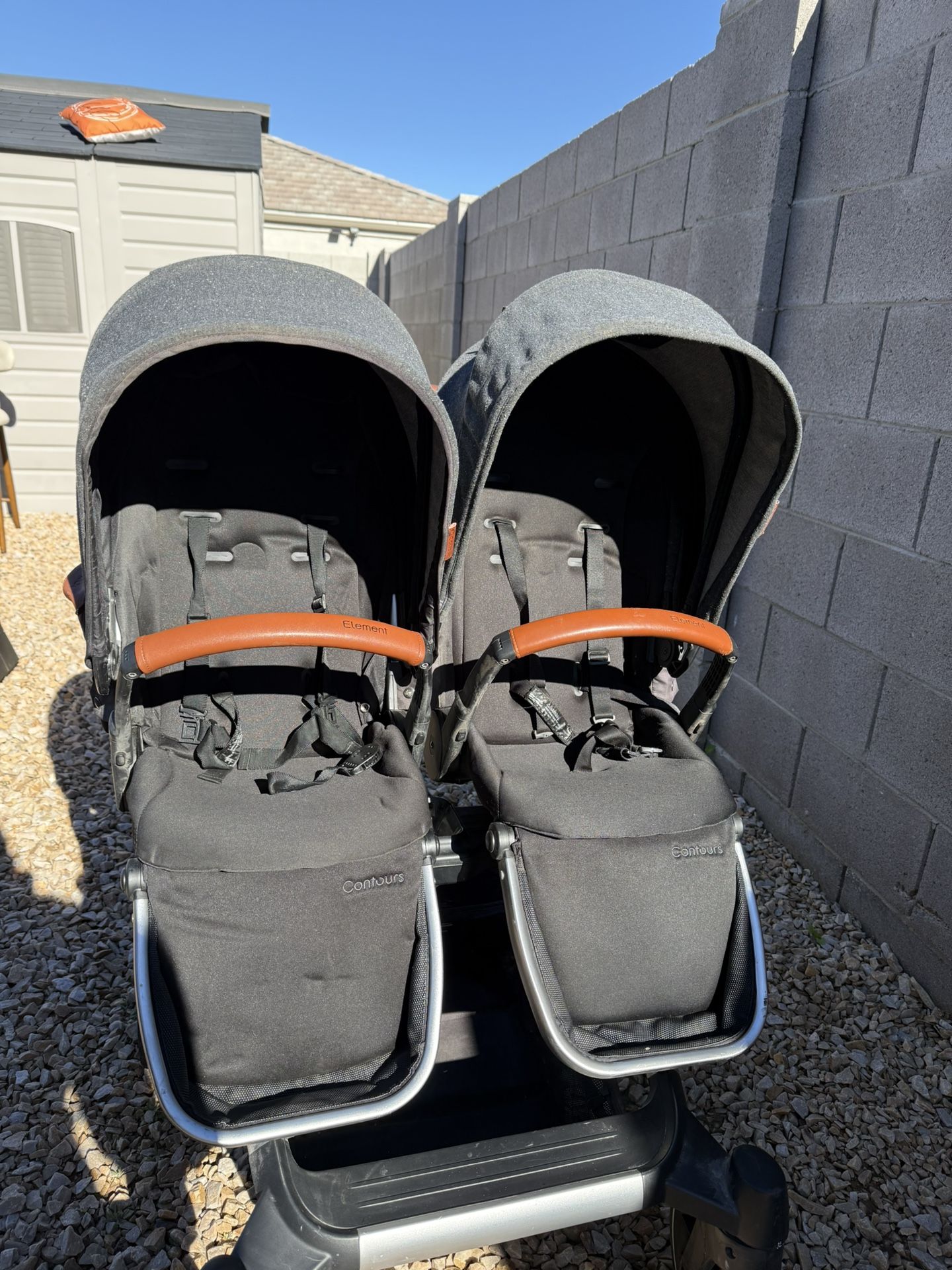 Contours Element Side-by-Side Convertible Toddler and Baby Stroller