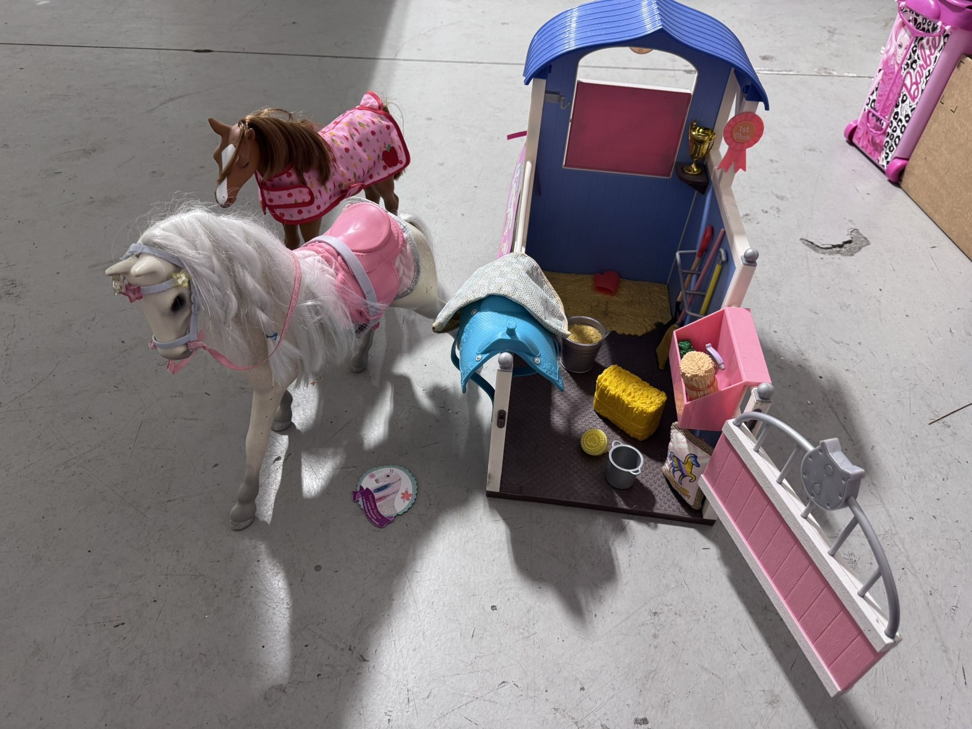 Doll Horse & Stable for 15” Dolls - Glitter Girls and Wellie Wishers by American Girl