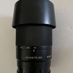 Near mint Sony 75-300mm F/4.5-5.6 Macro Lens SAL75300 A-Mount W/cap for DSLR