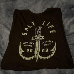 Salt Life Florida Black and Green Font T-shirt XXL