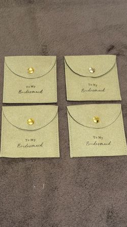 bridesmaid gift green pouches