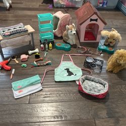 Our Generation 18” Dolls - Pet Grooming Station/Carrier/Dog House