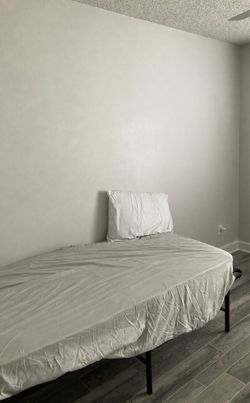 Twin mattress and bed frame