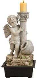 Fuente Ángel Querubín con Vela – Mayoreo $29