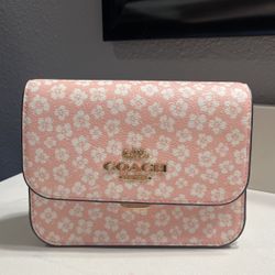 Coach Pink-flower Crossbody