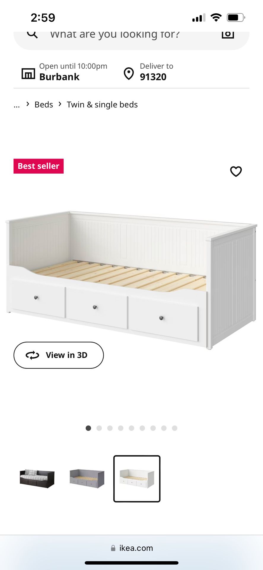 Two IKEA Trundle Beds HEMNES 