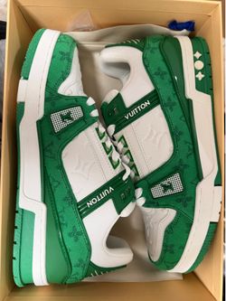 Louis Vuitton Trainer Sneaker Green monogram denim US 10.5